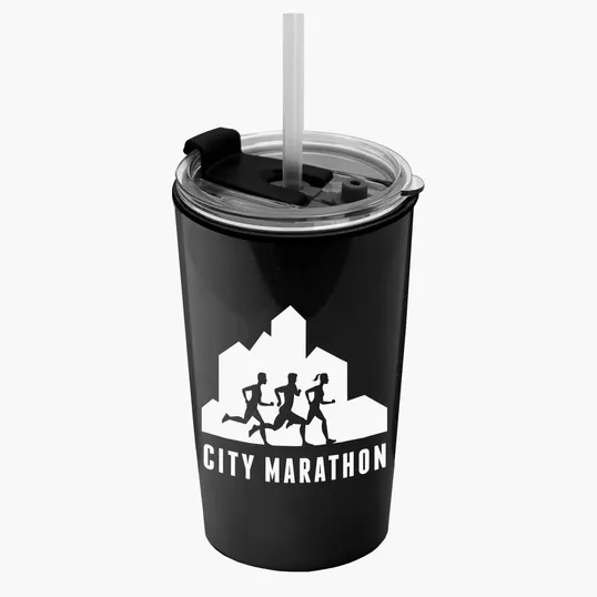 Garyline® Sentinel Metallic Acrylic Tumbler with 2-in-1 Lid with Straw, 14 oz.
