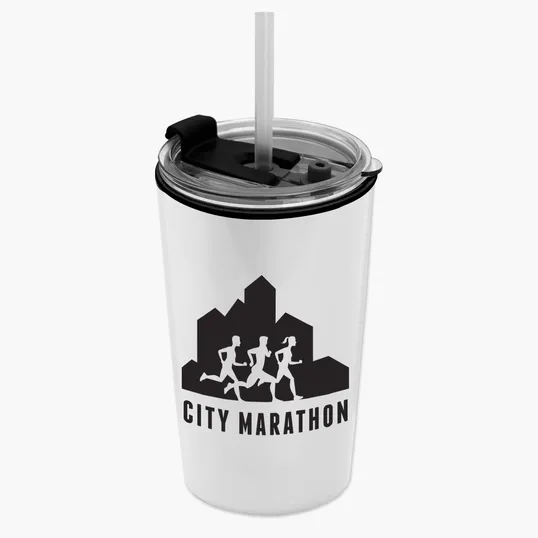 Garyline® Sentinel Metallic Acrylic Tumbler with 2-in-1 Lid with Straw, 14 oz. — view 25