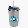 Garyline® Sentinel Metallic Acrylic Tumbler with 2-in-1 Lid with Straw, 14 oz. — view 22