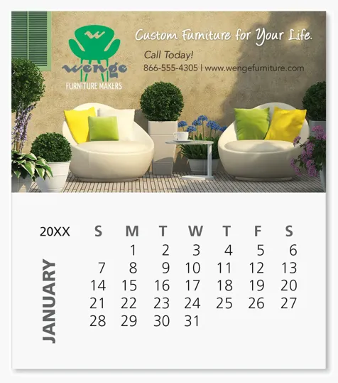 Good Value™ Business Card Magnet with 12-Sheet Calendar — view 2
