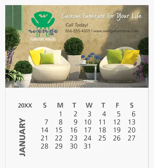 Good Value™ Business Card Magnet with 12-Sheet Calendar — view 3