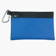 Garyline® Two-Tone Polyester Zip Pouch with Carabiner — view 4