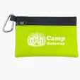Garyline® Two-Tone Polyester Zip Pouch with Carabiner — view 7