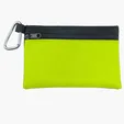 Garyline® Two-Tone Polyester Zip Pouch with Carabiner — view 2