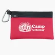 Garyline® Two-Tone Polyester Zip Pouch with Carabiner — view 5