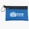 Garyline® Two-Tone Polyester Zip Pouch with Carabiner — view 8
