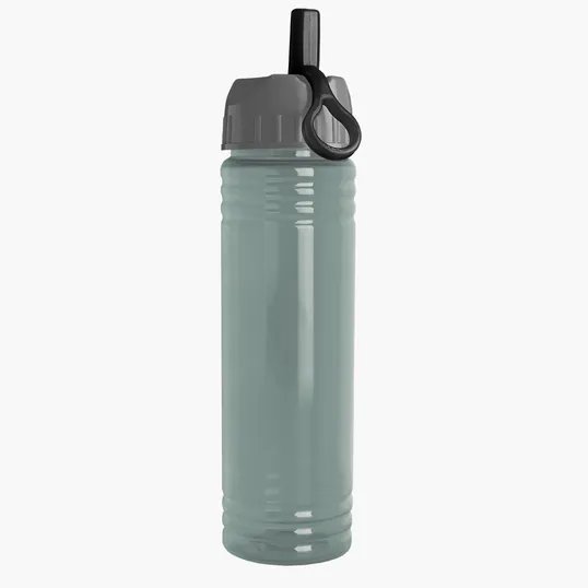 Garyline® Slim Fit RPET Bottle with Ring-Straw Lid, 24 oz.