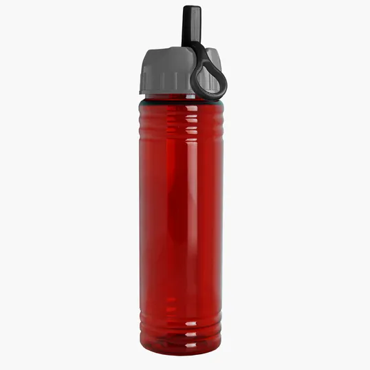 Garyline® Slim Fit RPET Bottle with Ring-Straw Lid, 24 oz. — view 5