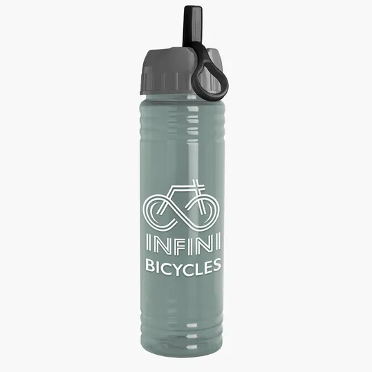 Garyline® Slim Fit RPET Bottle with Ring-Straw Lid, 24 oz. — view 6