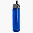 Garyline® Slim Fit RPET Bottle with Ring-Straw Lid, 24 oz. — view 3