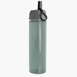 Garyline® Slim Fit RPET Bottle with Ring-Straw Lid, 24 oz.