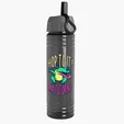 Garyline® Slim Fit RPET Bottle with Ring-Straw Lid, 24 oz. — view 10