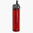 Garyline® Slim Fit RPET Bottle with Ring-Straw Lid, 24 oz. — view 5