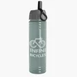 Garyline® Slim Fit RPET Bottle with Ring-Straw Lid, 24 oz. — view 6