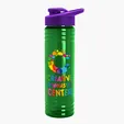 Garyline® Slim Fit RPET Bottle with Drink-Thru Lid, 24 oz. — view 100