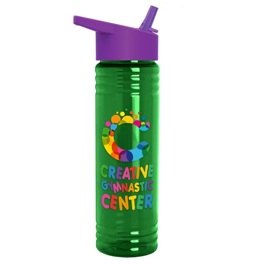Garyline® Slim Fit RPET Bottle with Flip-Straw Lid, 24 oz. — view 70