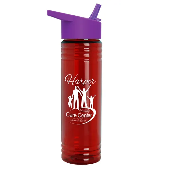 Garyline® Slim Fit RPET Bottle with Flip-Straw Lid, 24 oz. — view 71
