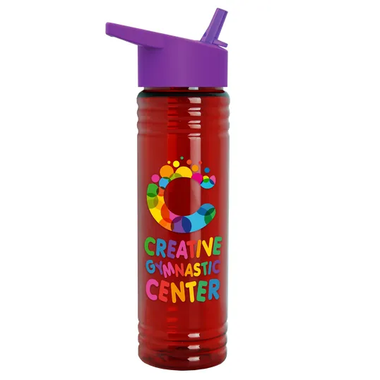 Garyline® Slim Fit RPET Bottle with Flip-Straw Lid, 24 oz. — view 72