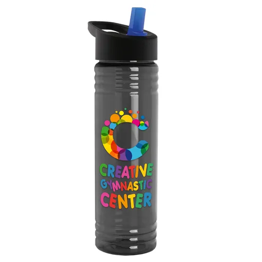 Garyline® Slim Fit RPET Bottle with Flip-Straw Lid, 24 oz. — view 81