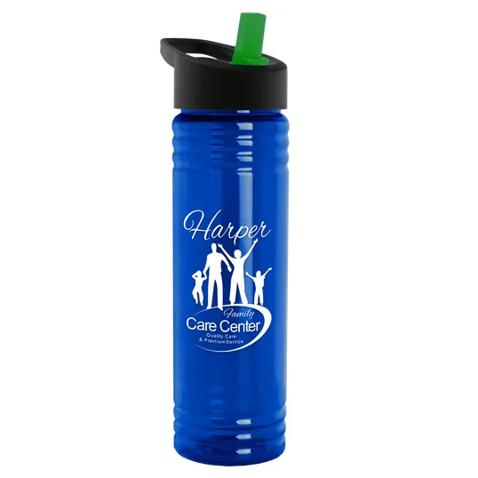 Garyline® Slim Fit RPET Bottle with Flip-Straw Lid, 24 oz. — view 91