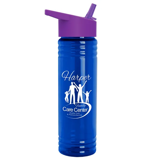 Garyline® Slim Fit RPET Bottle with Flip-Straw Lid, 24 oz. — view 68