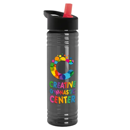Garyline® Slim Fit RPET Bottle with Flip-Straw Lid, 24 oz. — view 88