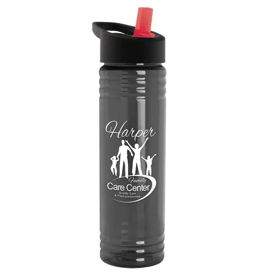 Garyline® Slim Fit RPET Bottle with Flip-Straw Lid, 24 oz. — view 87