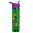 Garyline® Slim Fit RPET Bottle with Flip-Straw Lid, 24 oz. — view 70