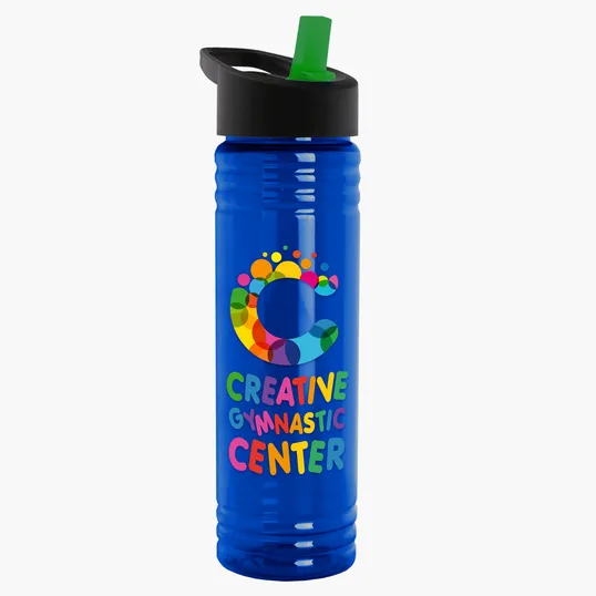 Garyline® Slim Fit RPET Bottle with Flip-Straw Lid, 24 oz. — view 96