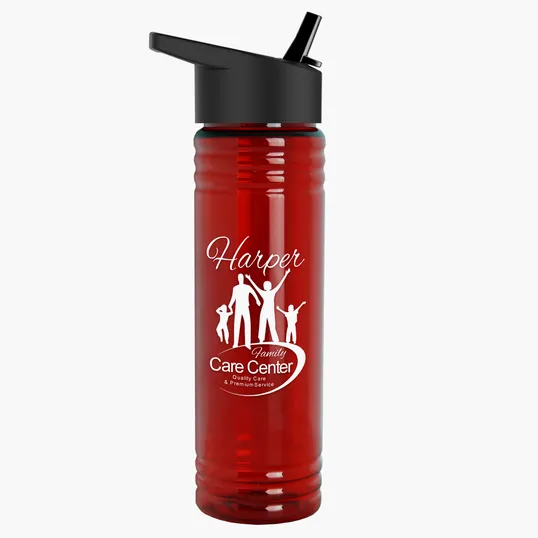 Garyline® Slim Fit RPET Bottle with Flip-Straw Lid, 24 oz. — view 111