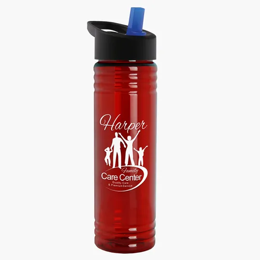 Garyline® Slim Fit RPET Bottle with Flip-Straw Lid, 24 oz. — view 113