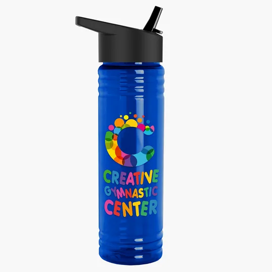 Garyline® Slim Fit RPET Bottle with Flip-Straw Lid, 24 oz. — view 93