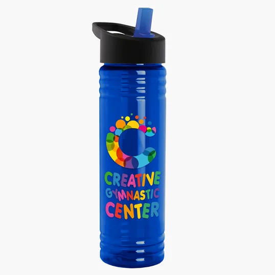 Garyline® Slim Fit RPET Bottle with Flip-Straw Lid, 24 oz. — view 95