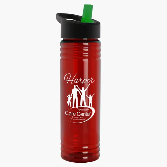 Garyline® Slim Fit RPET Bottle with Flip-Straw Lid, 24 oz. — view 115