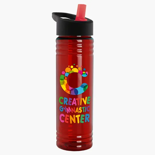 Garyline® Slim Fit RPET Bottle with Flip-Straw Lid, 24 oz. — view 118