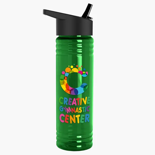 Garyline® Slim Fit RPET Bottle with Flip-Straw Lid, 24 oz. — view 103