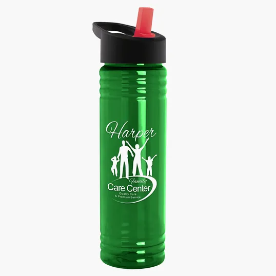 Garyline® Slim Fit RPET Bottle with Flip-Straw Lid, 24 oz. — view 108