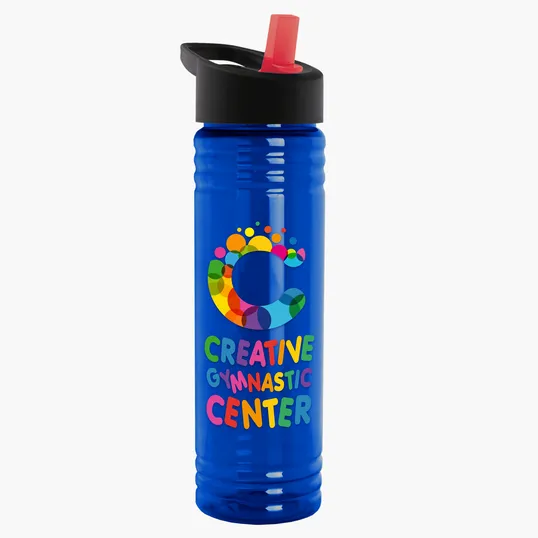 Garyline® Slim Fit RPET Bottle with Flip-Straw Lid, 24 oz. — view 98