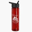 Garyline® Slim Fit RPET Bottle with Flip-Straw Lid, 24 oz. — view 111