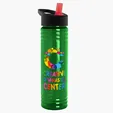 Garyline® Slim Fit RPET Bottle with Flip-Straw Lid, 24 oz. — view 101