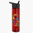 Garyline® Slim Fit RPET Bottle with Flip-Straw Lid, 24 oz. — view 112