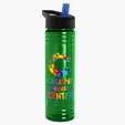Garyline® Slim Fit RPET Bottle with Flip-Straw Lid, 24 oz. — view 105