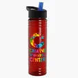 Garyline® Slim Fit RPET Bottle with Flip-Straw Lid, 24 oz. — view 114