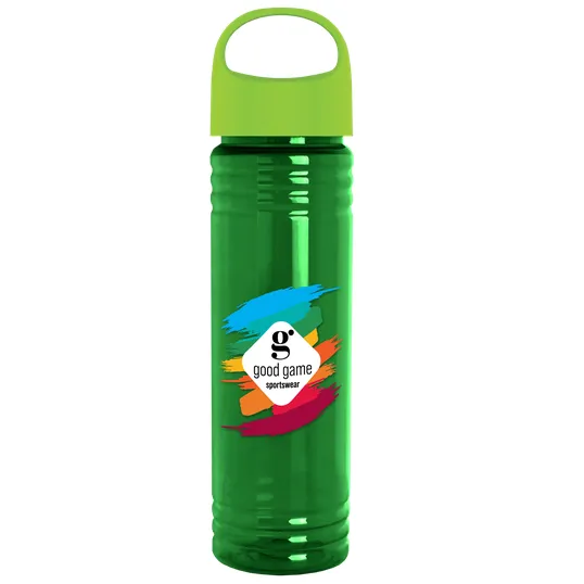 Garyline® Slim Fit RPET Bottle with Oval Crest Lid, 24 oz. — view 90