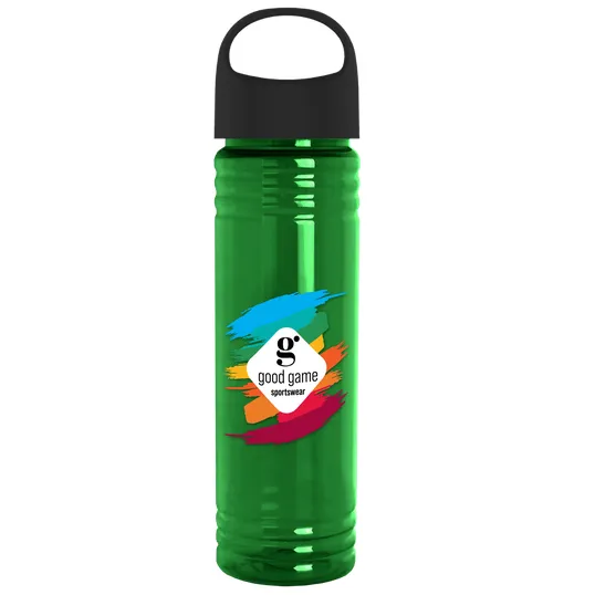 Garyline® Slim Fit RPET Bottle with Oval Crest Lid, 24 oz. — view 92