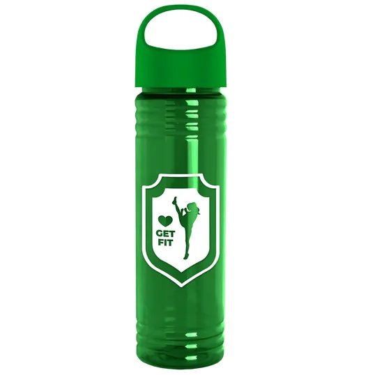Garyline® Slim Fit RPET Bottle with Oval Crest Lid, 24 oz. — view 95