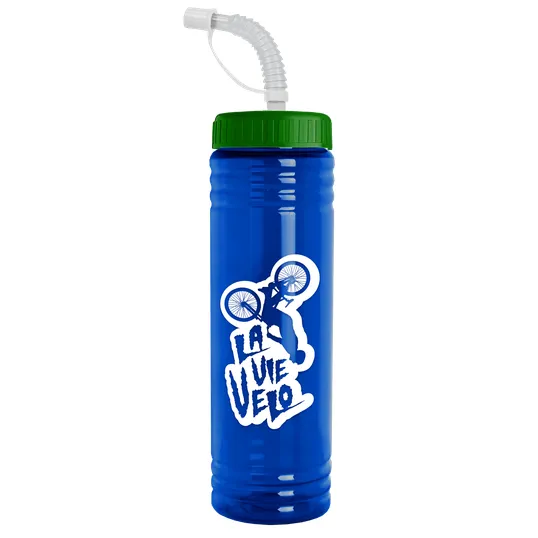 Garyline® Slim Fit RPET Bottle with Straw Lid, 24 oz. — view 72