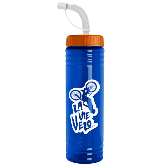 Garyline® Slim Fit RPET Bottle with Straw Lid, 24 oz. — view 69