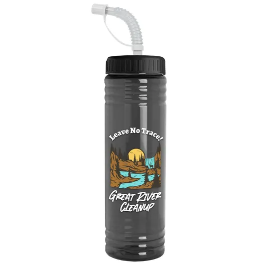 Garyline® Slim Fit RPET Bottle with Straw Lid, 24 oz. — view 61