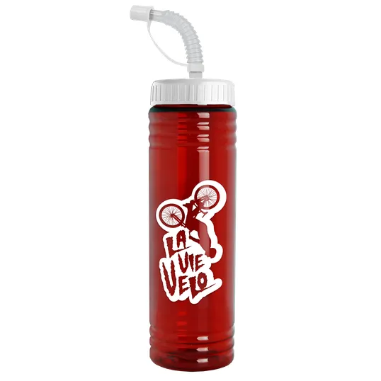 Garyline® Slim Fit RPET Bottle with Straw Lid, 24 oz. — view 57